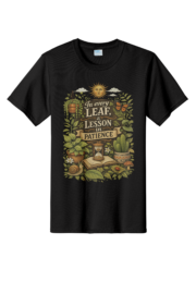 In Every Leaf A Lesson In Patience T-Shirt Design - Image 2