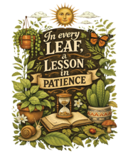 In Every Leaf A Lesson In Patience T-Shirt Design - Image 5